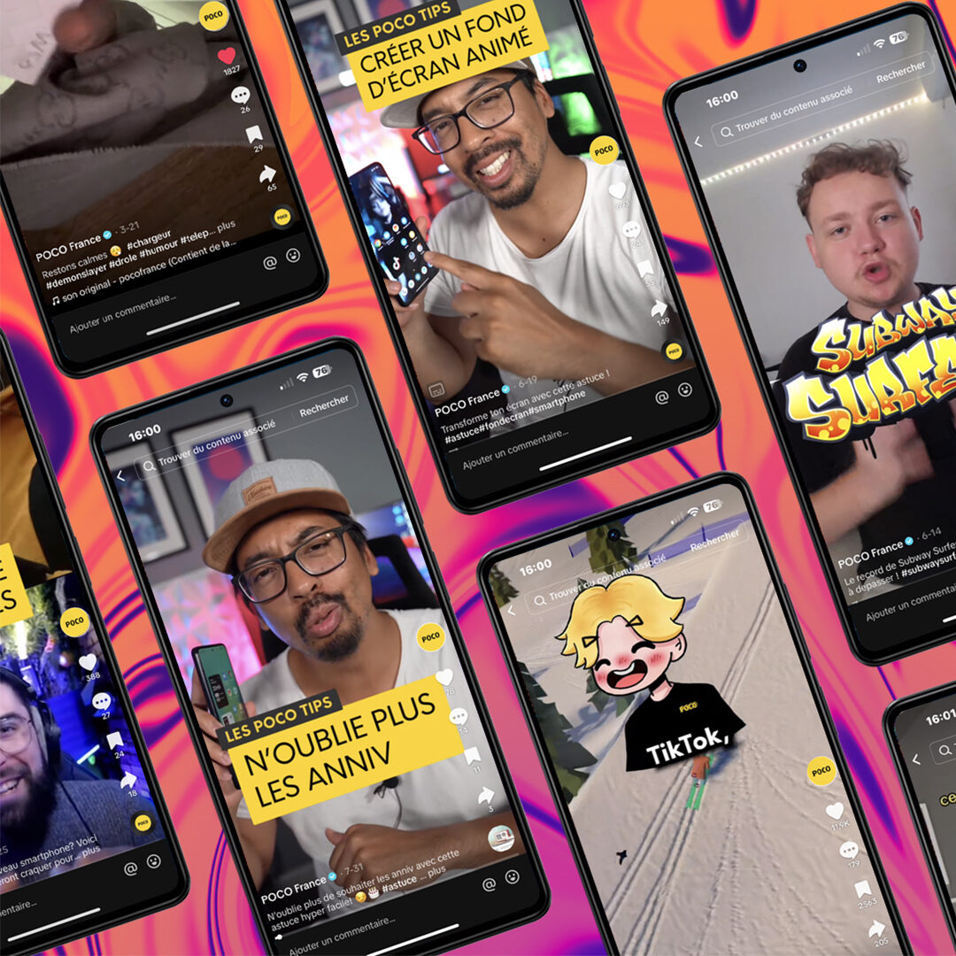Créateur TikTok présentant le smartphone POCO en live shopping TikTok Shop