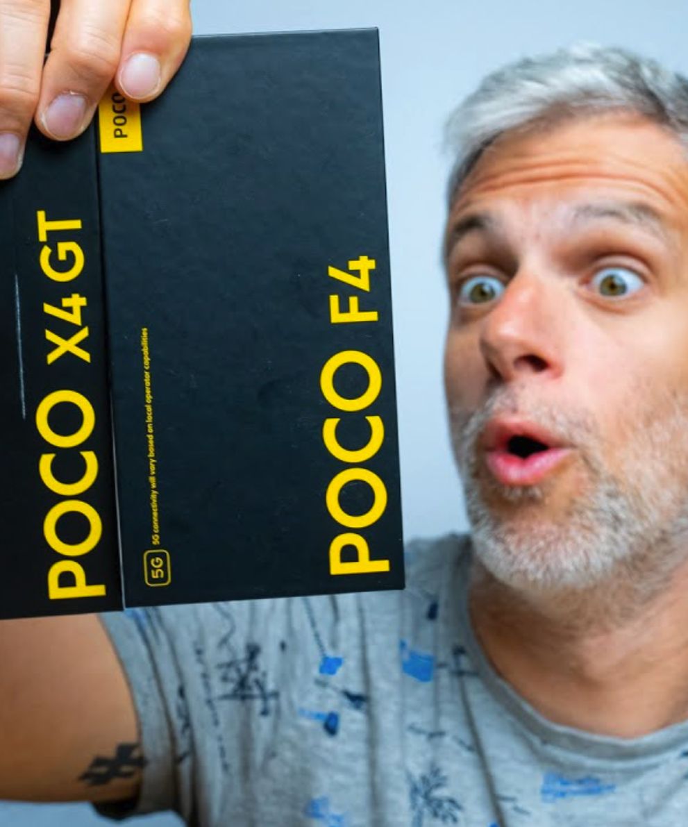 POCO F4 GT smartphone shown front-on