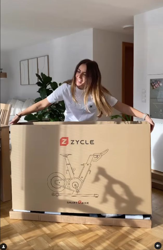 Zycle ZBike 2.0 indoor trainer in a home setting